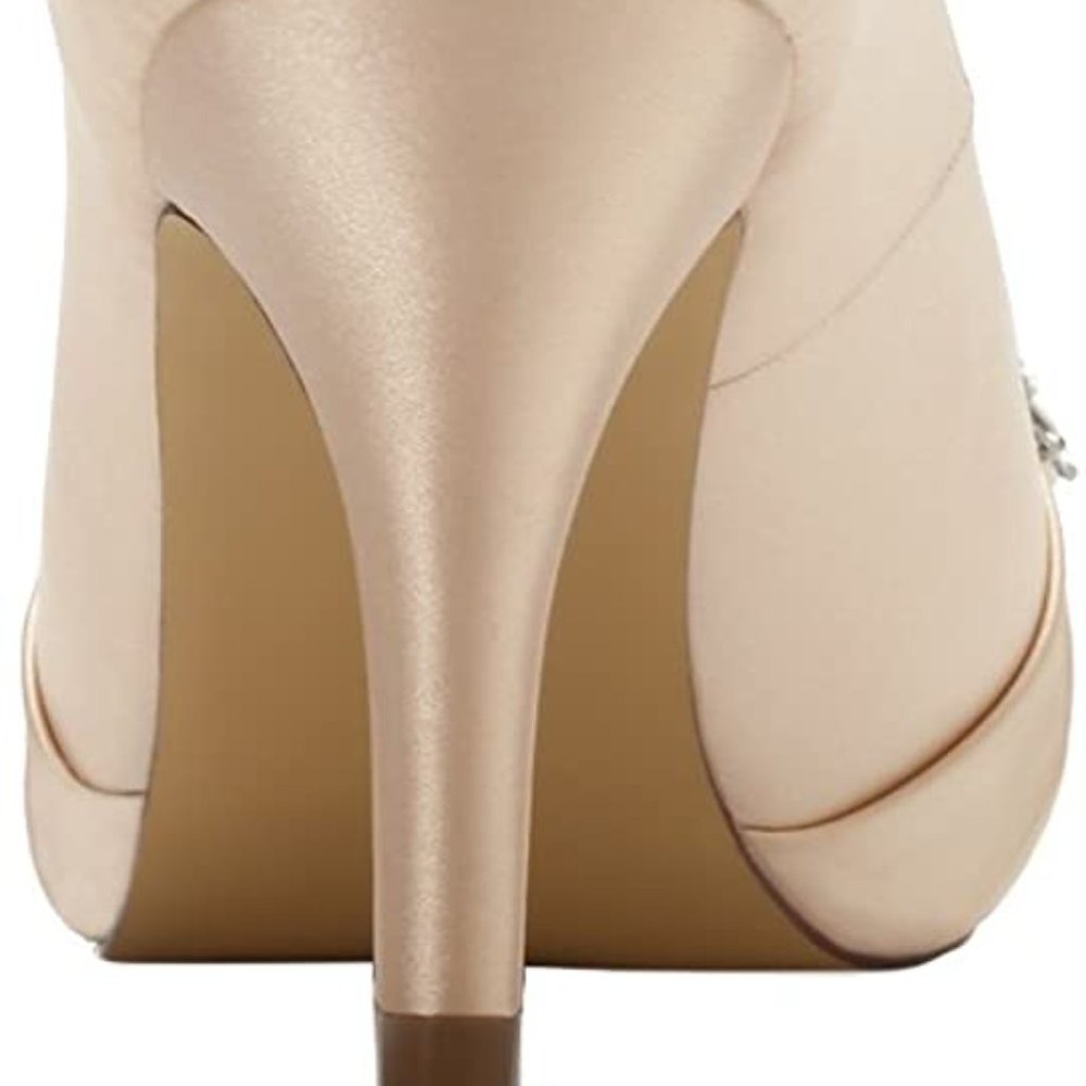 Peep Toe Rhinestone Heels - Picture 5 of 5